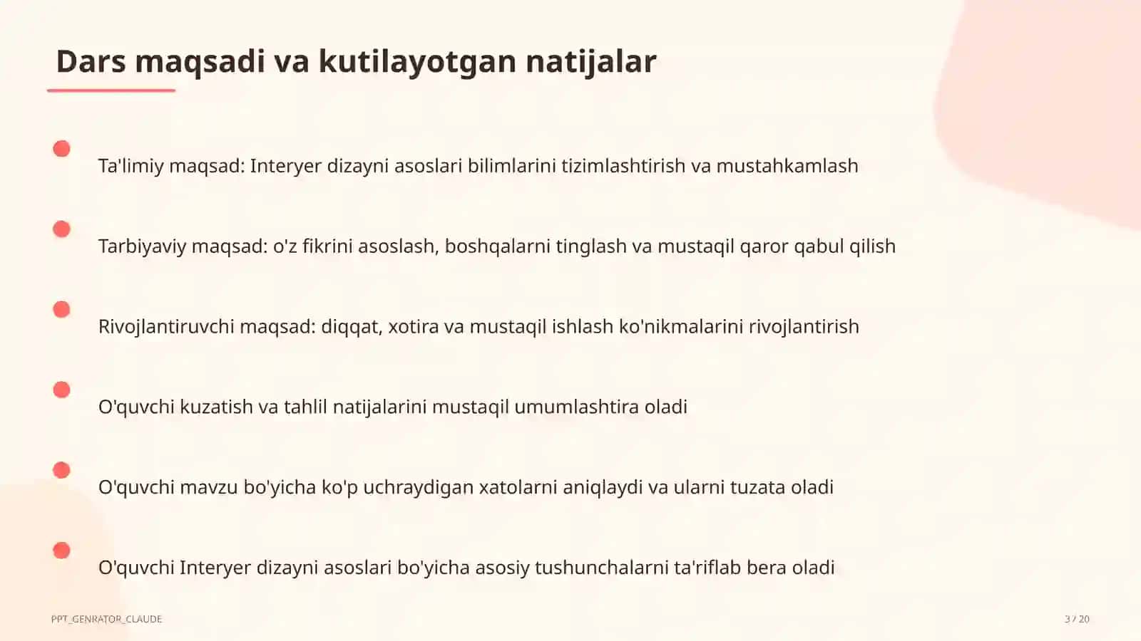 Interyer dizayni asoslari (8-sinf) 3