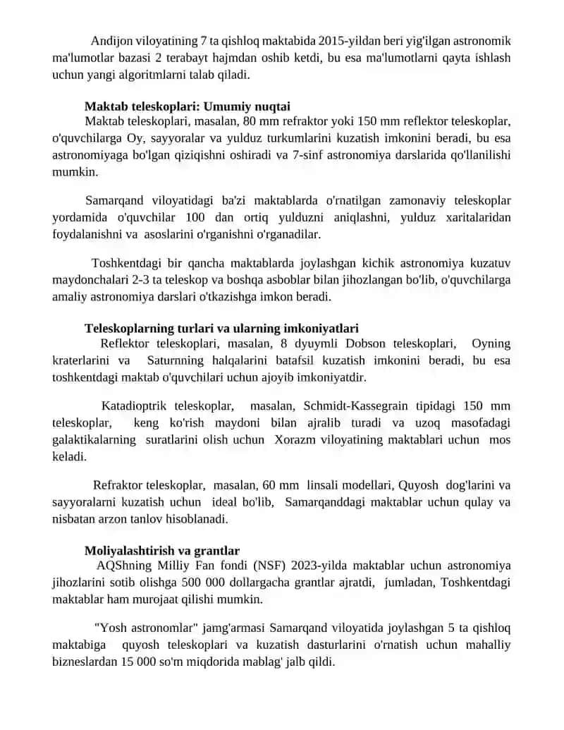 Maktab teleskoplari 3