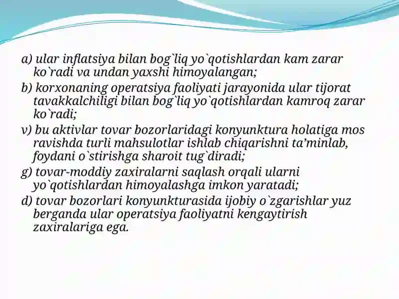 Uzoqmuddatli aktivlar hisobi 3