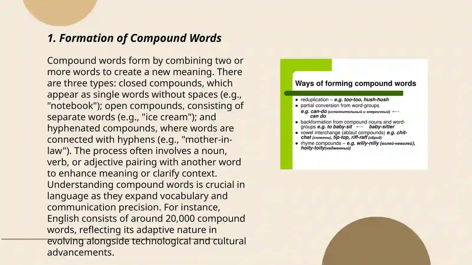 Formation of Compound Words 3