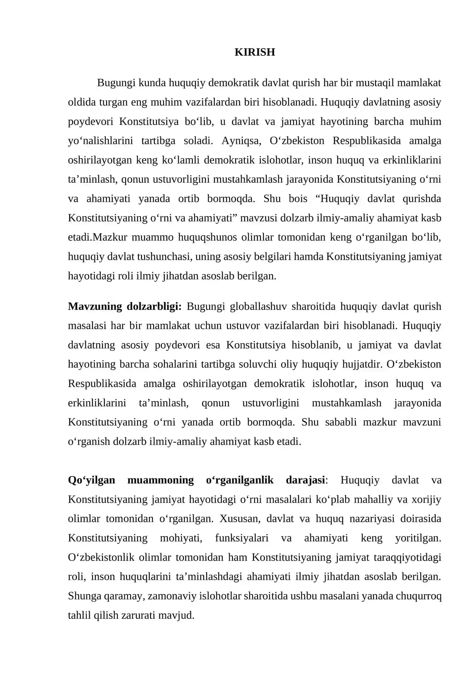 Huquqiy davlat qurishda Konstitutsiyaning o‘rni va ahamiyati 3