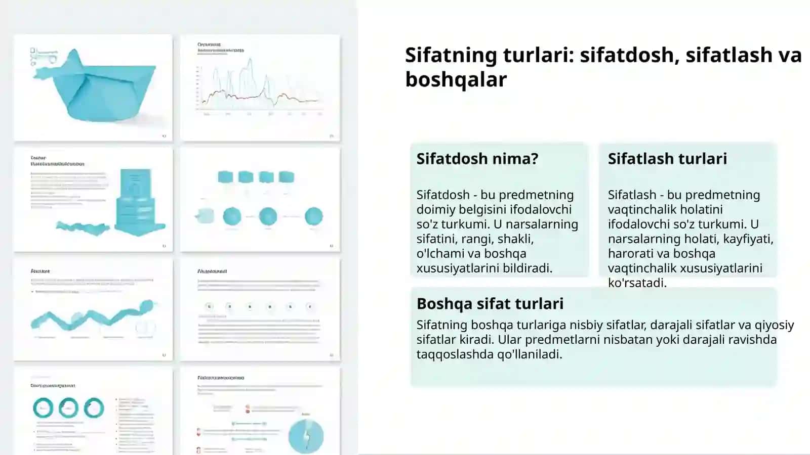 Sifat so`z turkumi: Tilning rang-barangligi 3