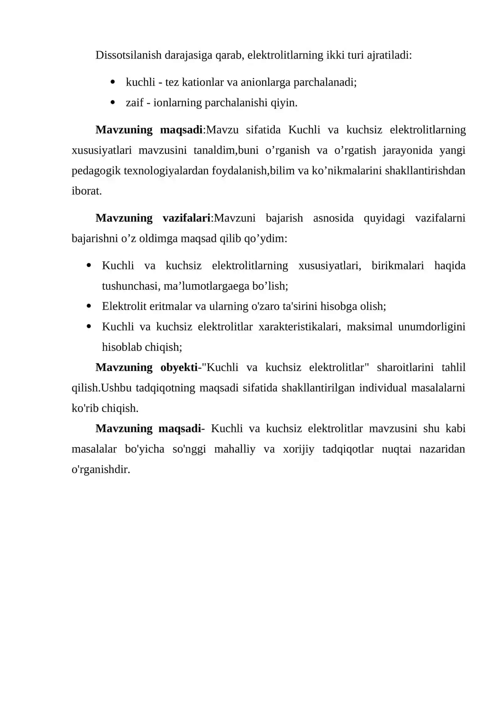 Kuchli va kuchsiz elektrolitlar 3