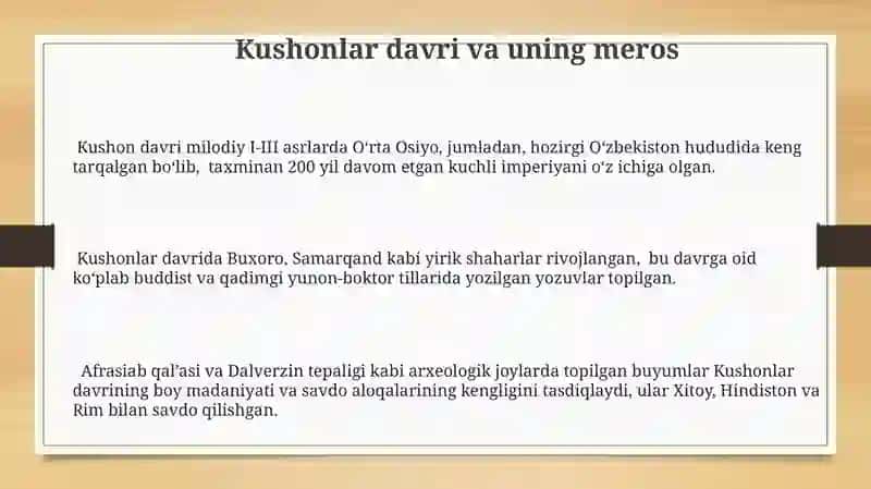 Kushonlar davri va uning meros 3