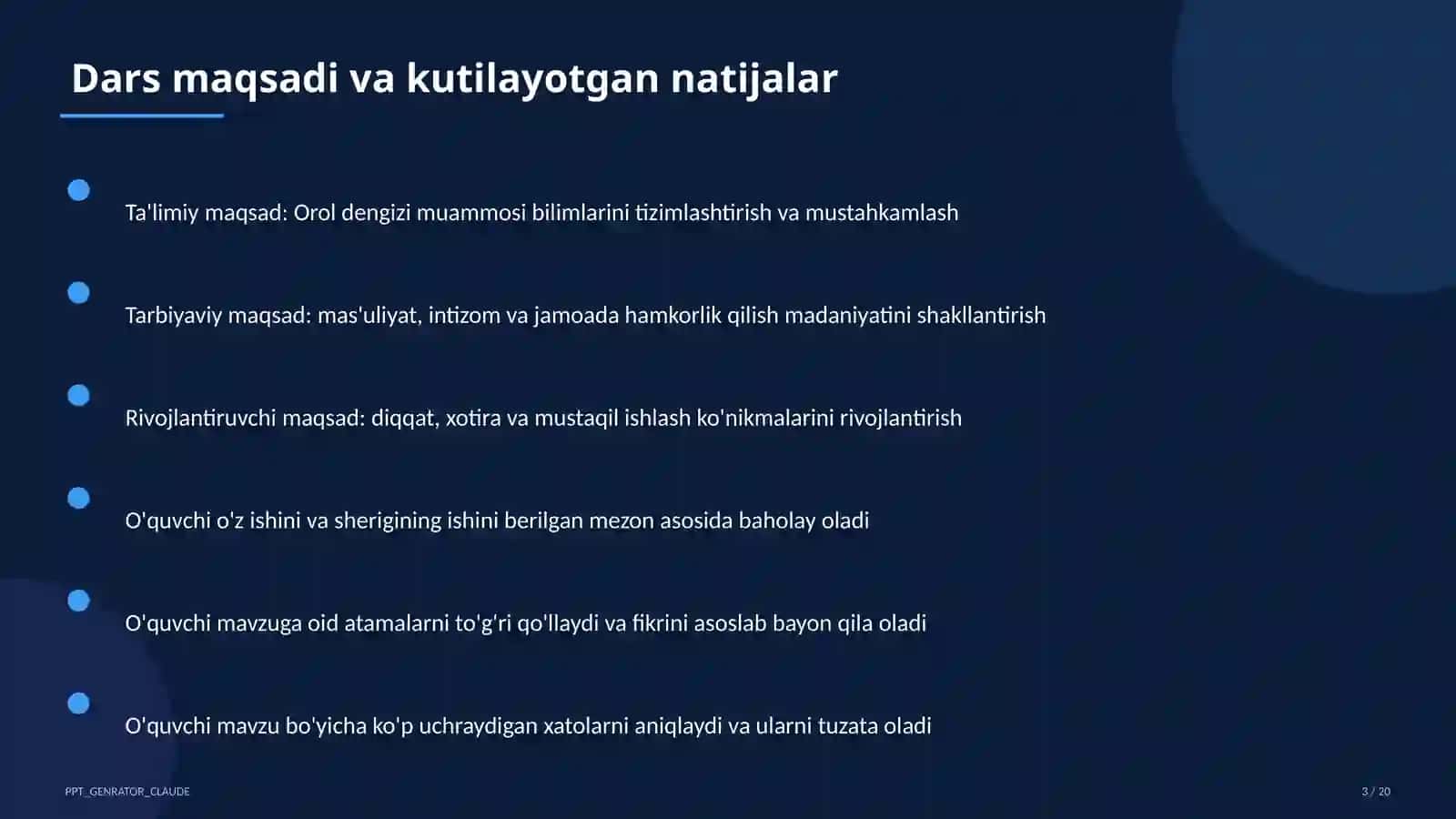 Orol dengizi muammosi (8-sinf) 3