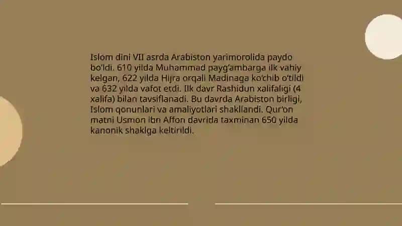 Islom dini tarixi va mohiyati 3