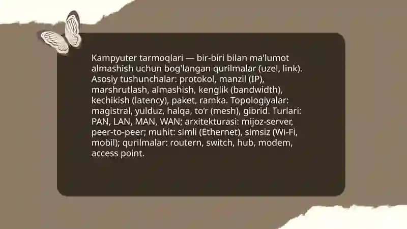 Kompyuter tarmoqlari 3