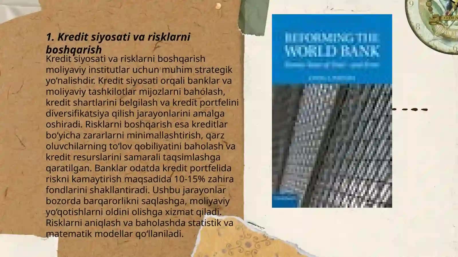 Kredit siyosati va risklarni boshqarish 3
