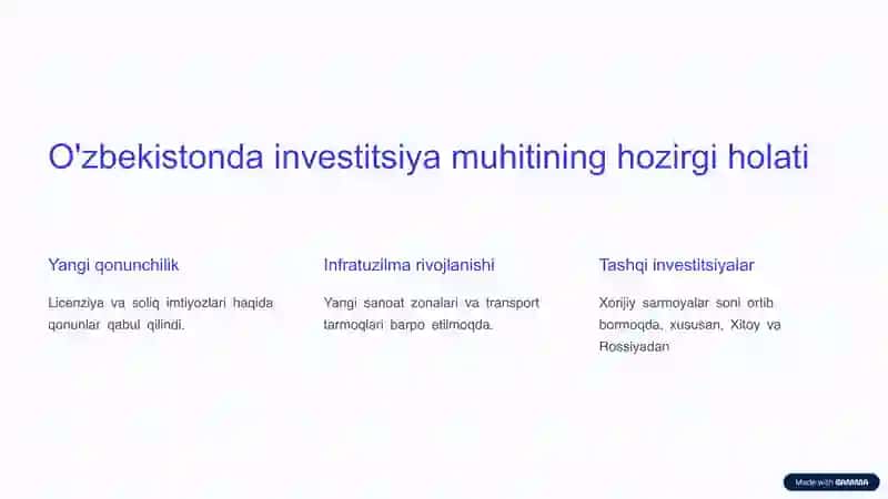 Investitsiyalar 3