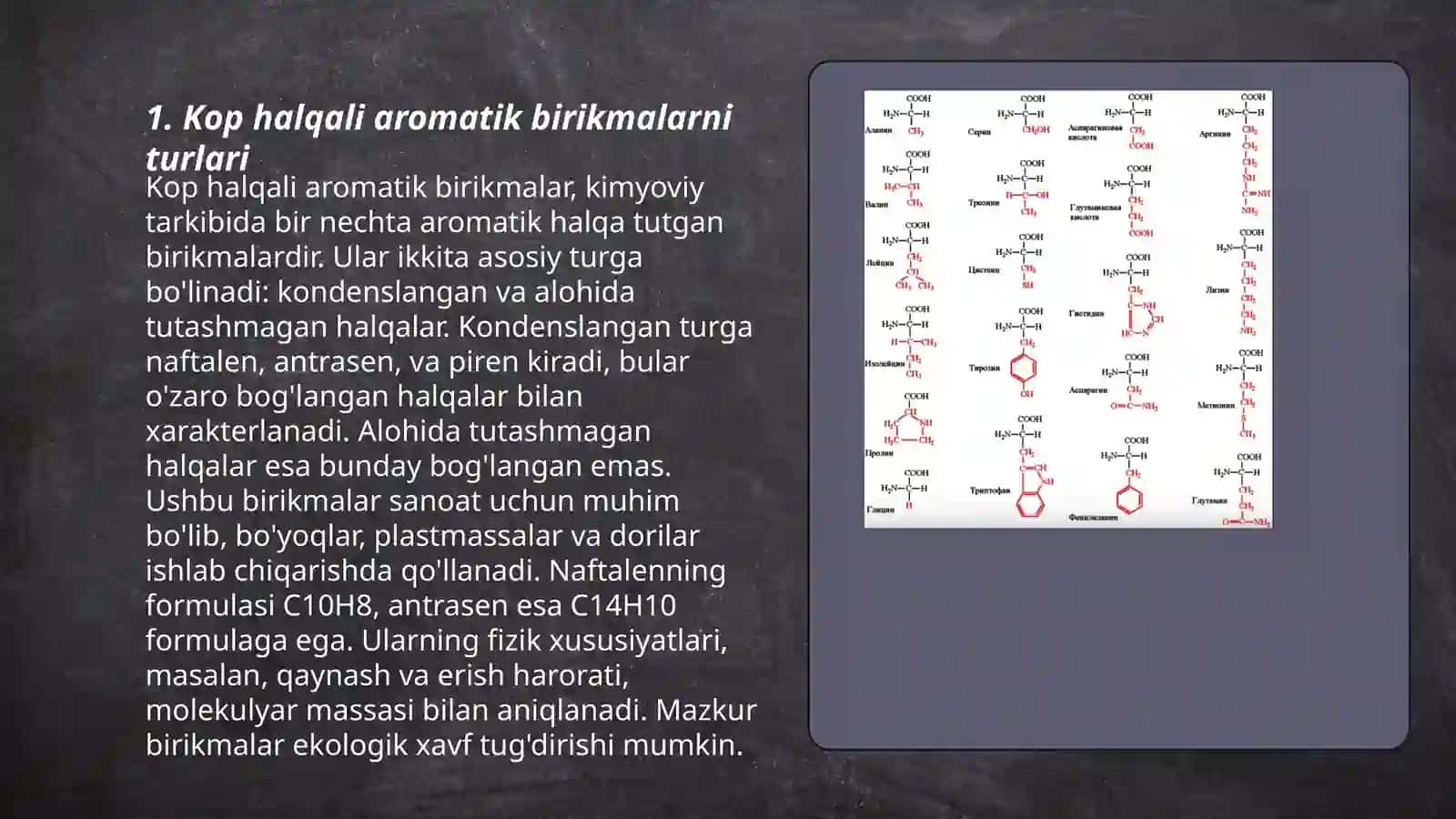 Kop halqali aromatik birikmalar 3