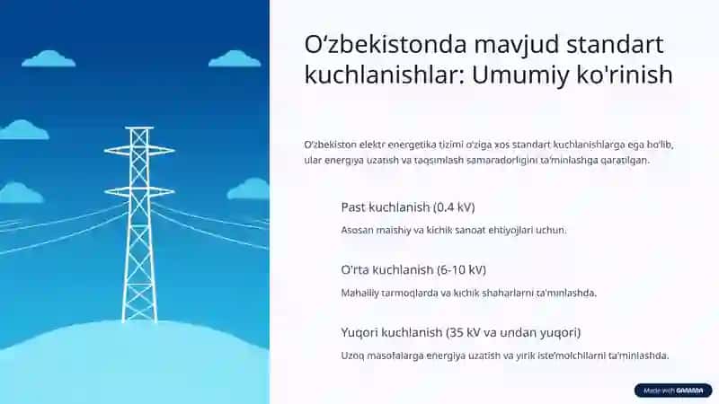 Oʻzbekistonda Standart Kuchlanish 3