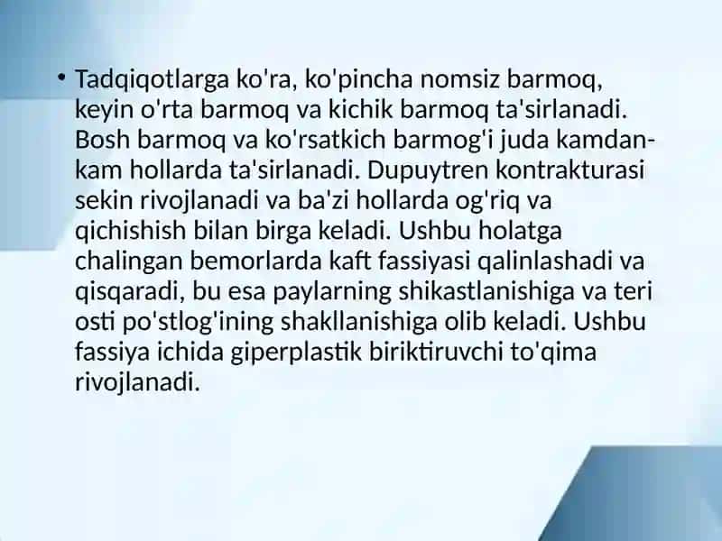 Dyupyuitren kontrakturasi 3