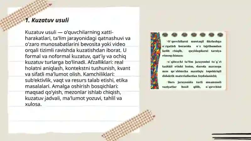Kuzatuv usuli 3