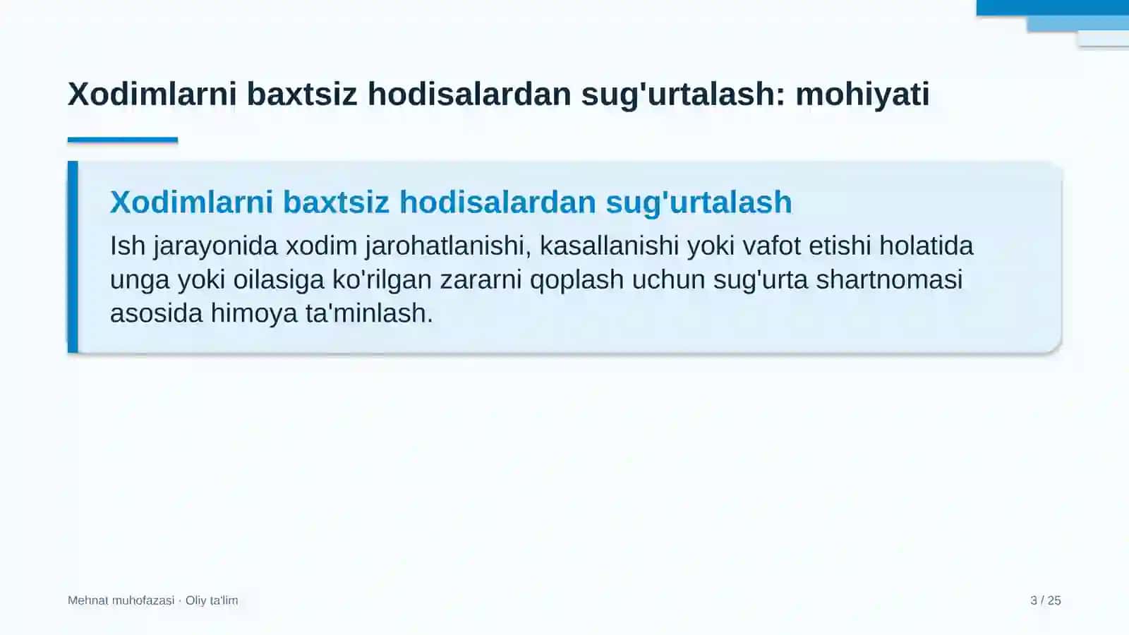 Hakamlik sudlarida xodimlarni baxtsiz hodisalardan sug'urtalash 3