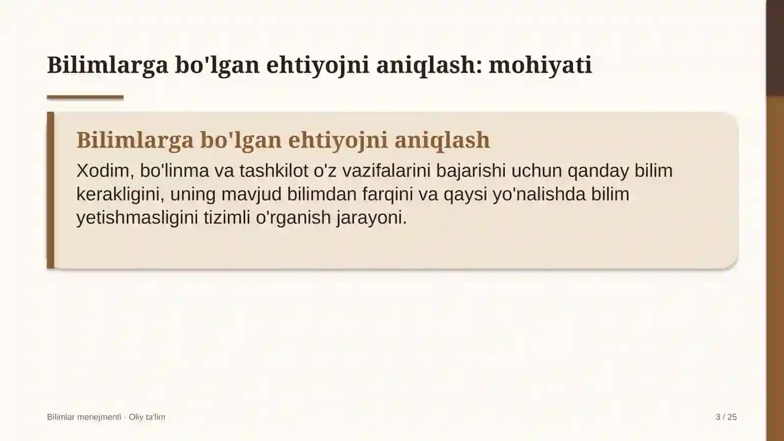 Sanoatda bilimlarga bo'lgan ehtiyojni aniqlash 3