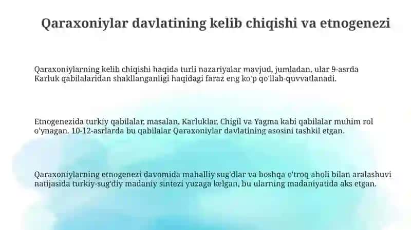 Qoraxoniylar davlati 3