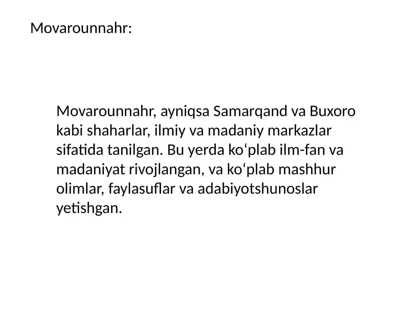 Movarounnahr va Xuroson 3