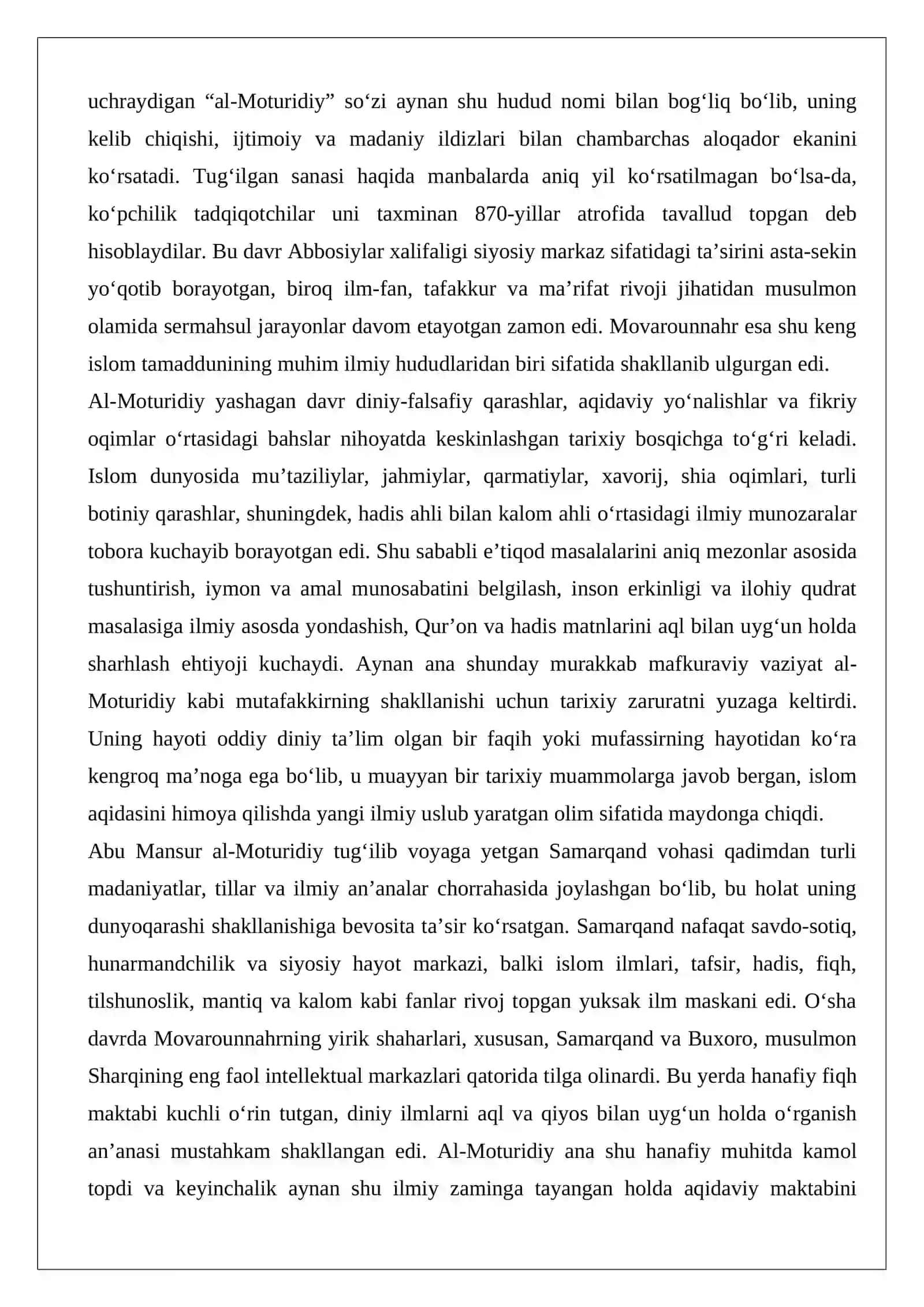 Abu Mansur al-Moturidiy 3