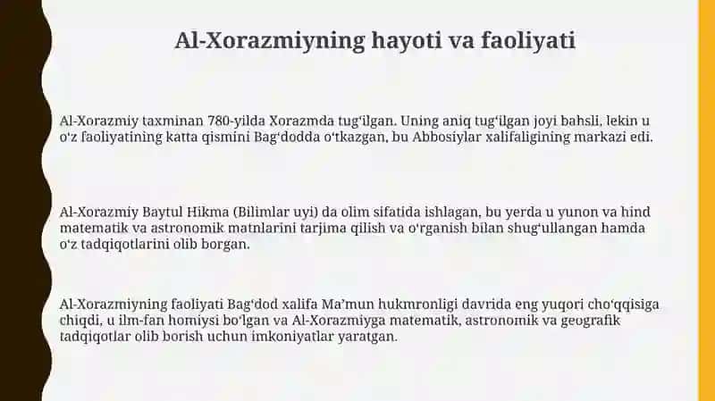 Qomusiyolim Al-Xorazmiy 3