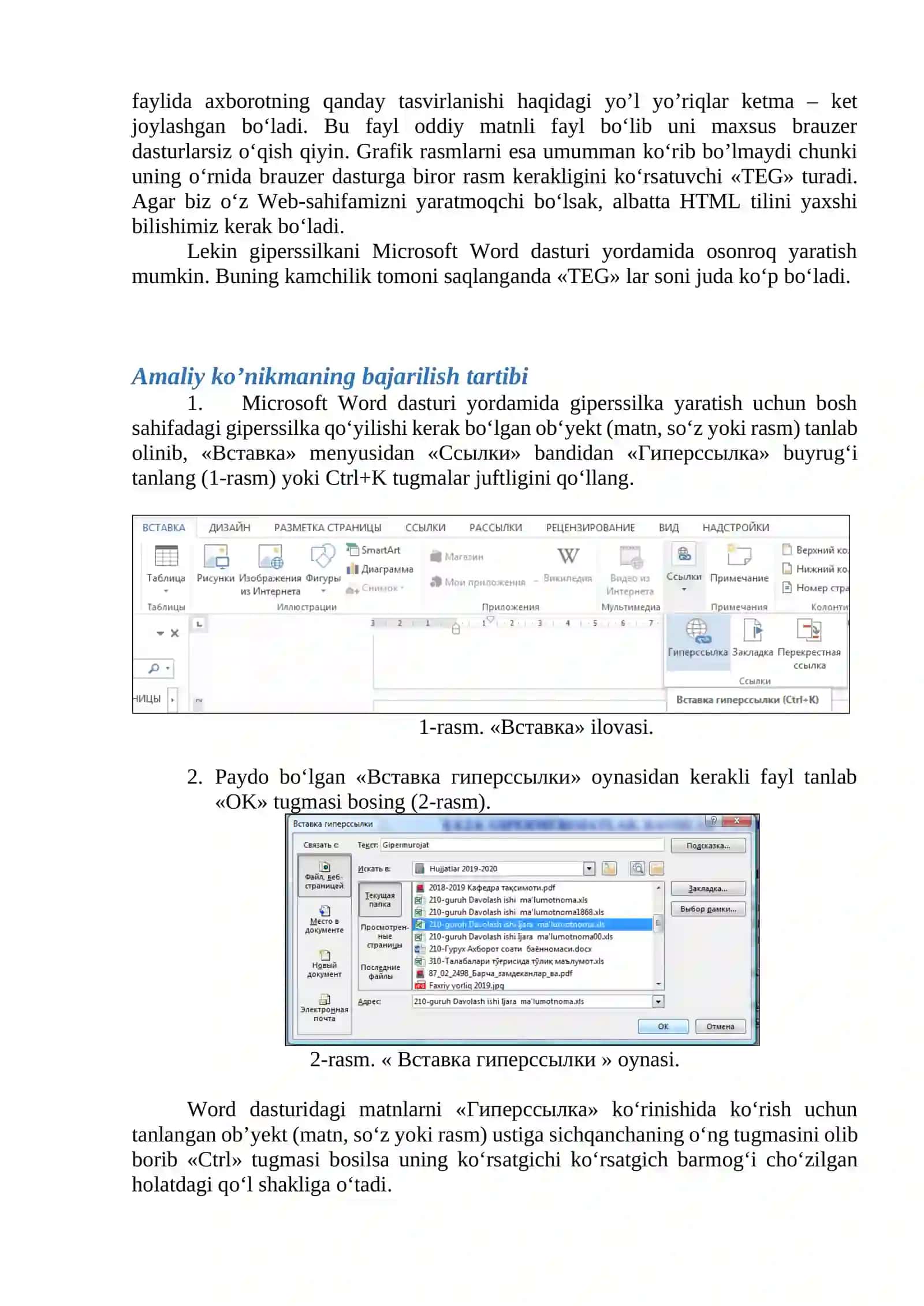 2-Lobaratoriya mashg‘uloti: Microsoft Word 3