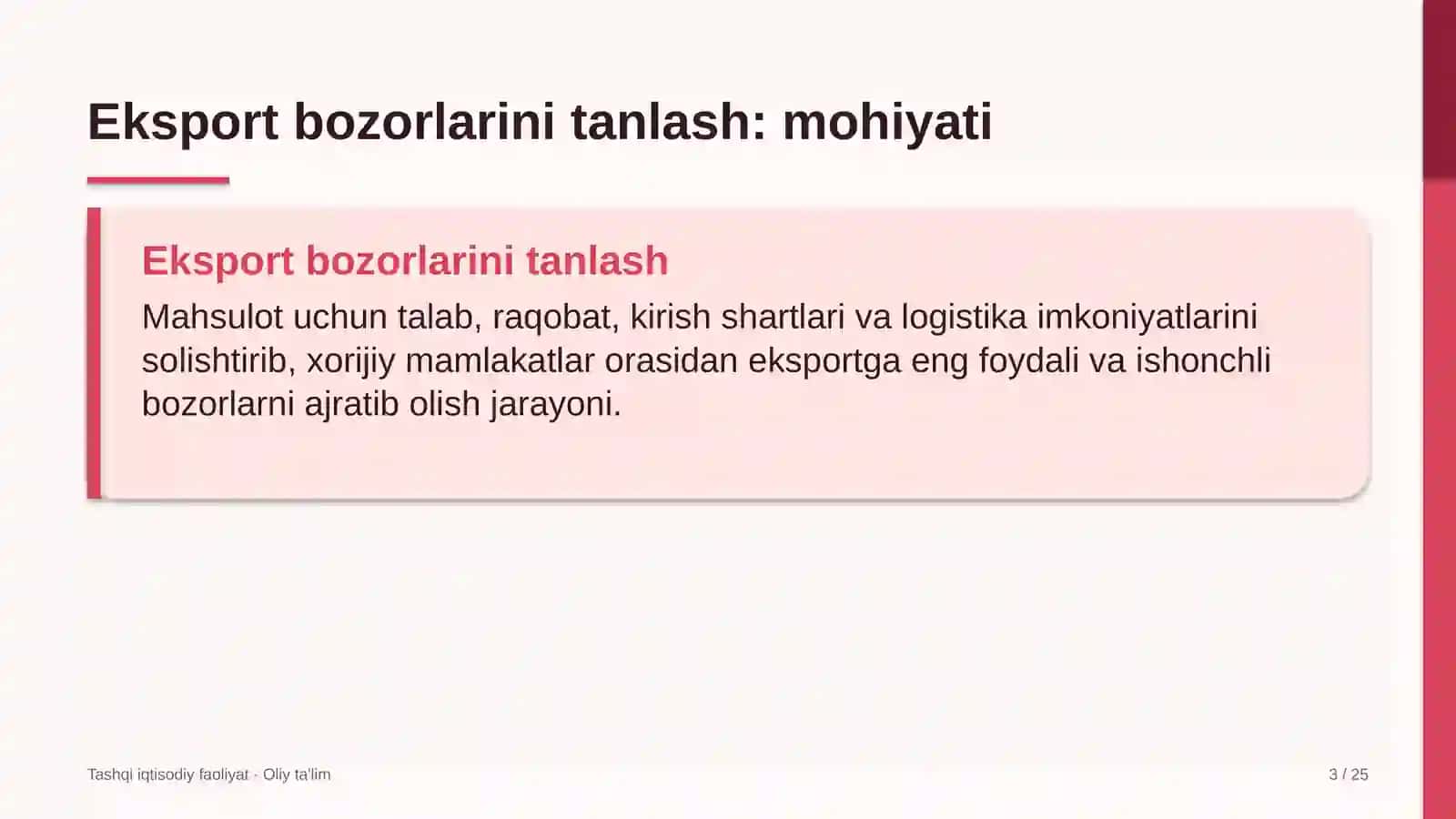 Paxtachilikda eksport bozorlarini tanlash 3