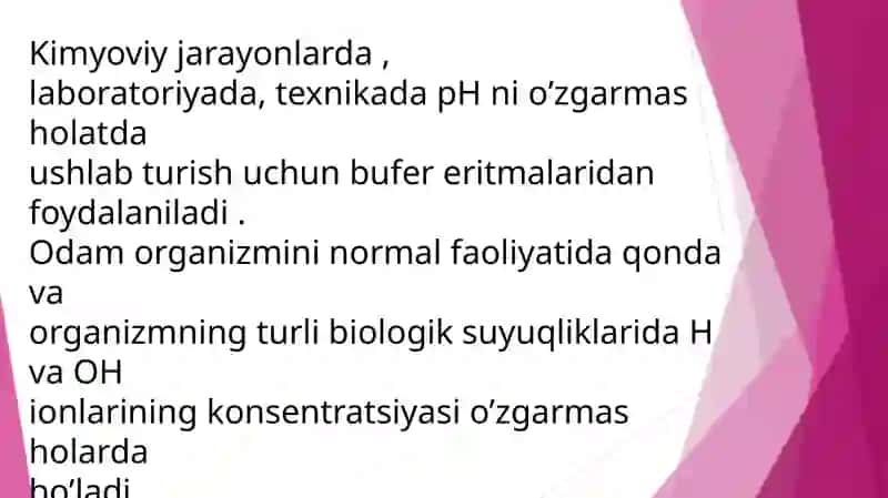 Kislota-Asosli muvozanat.Bufer eritmalar 3