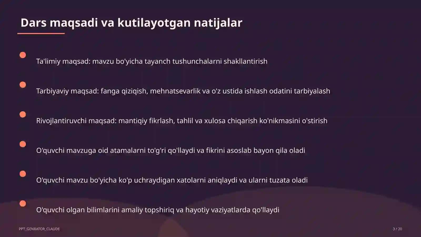 Kombinatorika: o'rin almashtirish, guruhlash (9-sinf) 3
