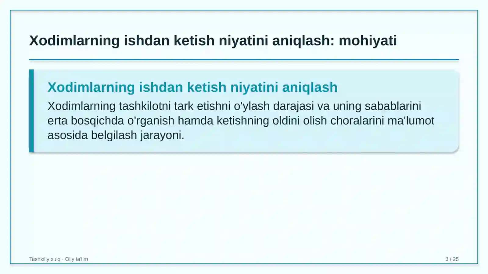 Dilerlik tarmoqlarida xodimlarning ishdan ketish niyatini aniqlash 3