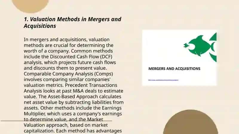 Mergers and acquisitions 3