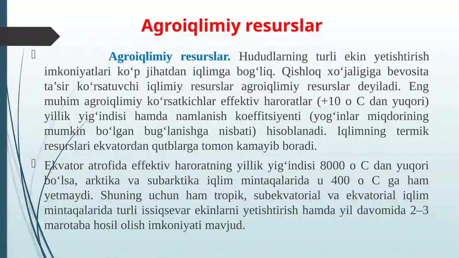 DEHQONCHILIK TARMOG’I 3