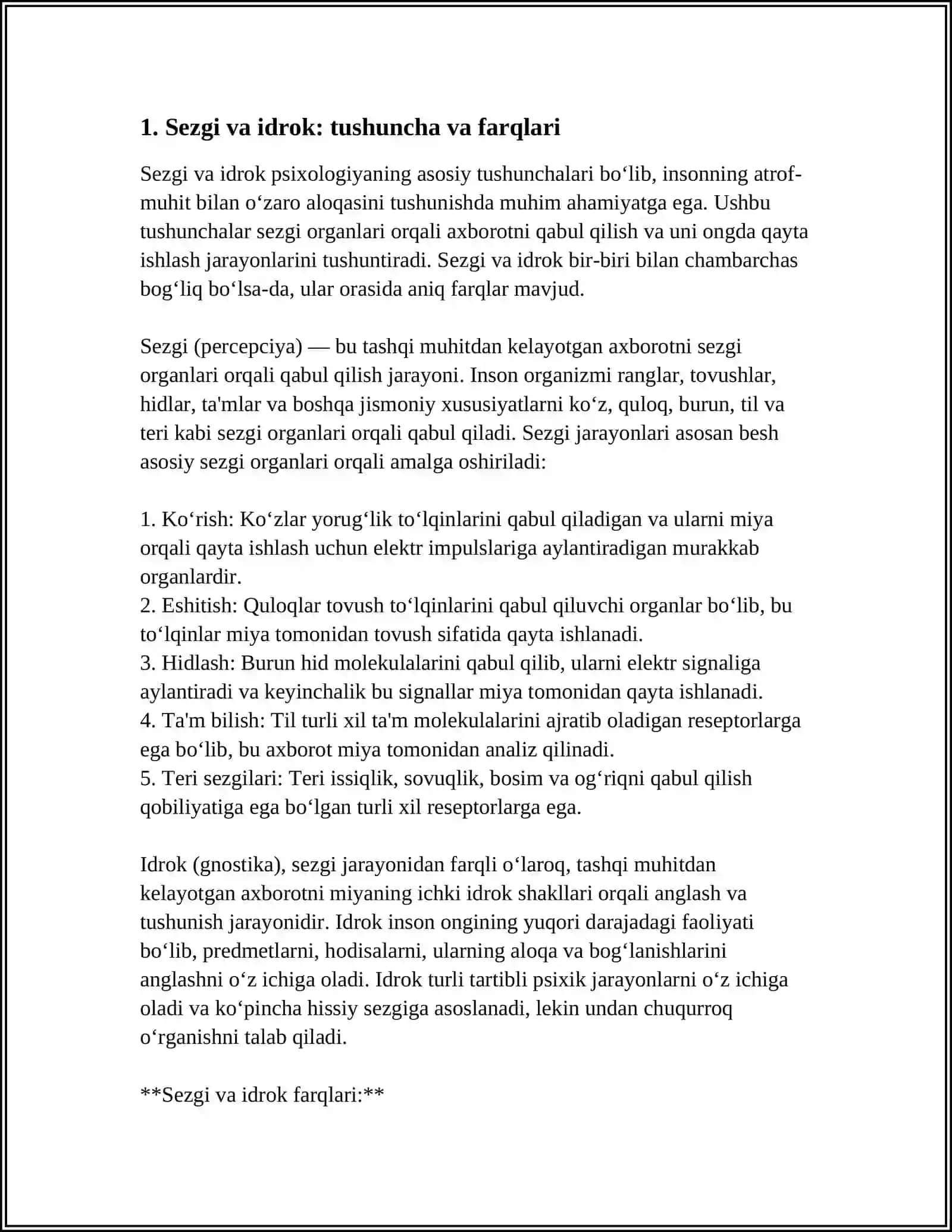 SEZGI VA IDROK 3