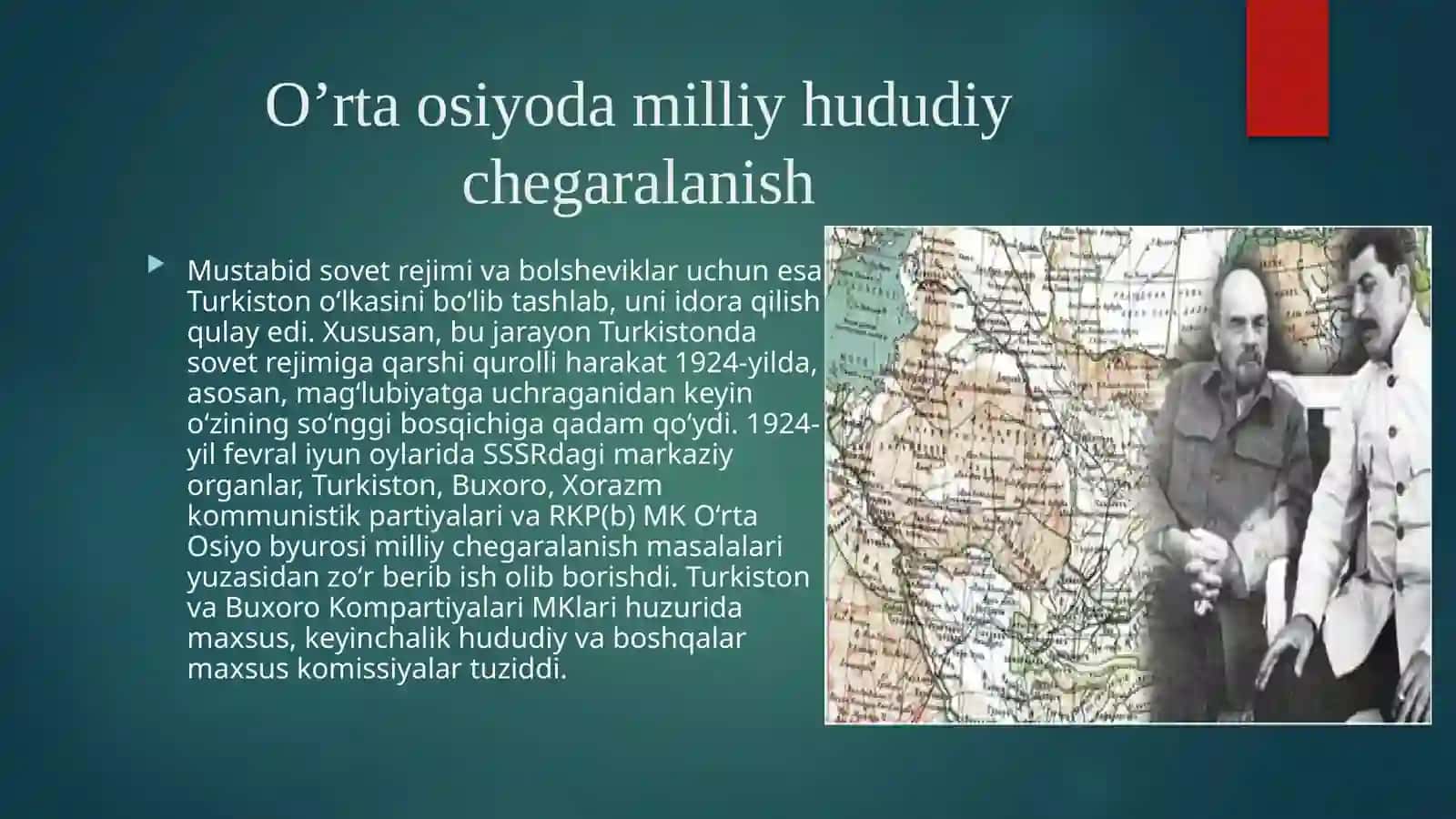 O’zbekiston SSRning tashkil  topishi 3