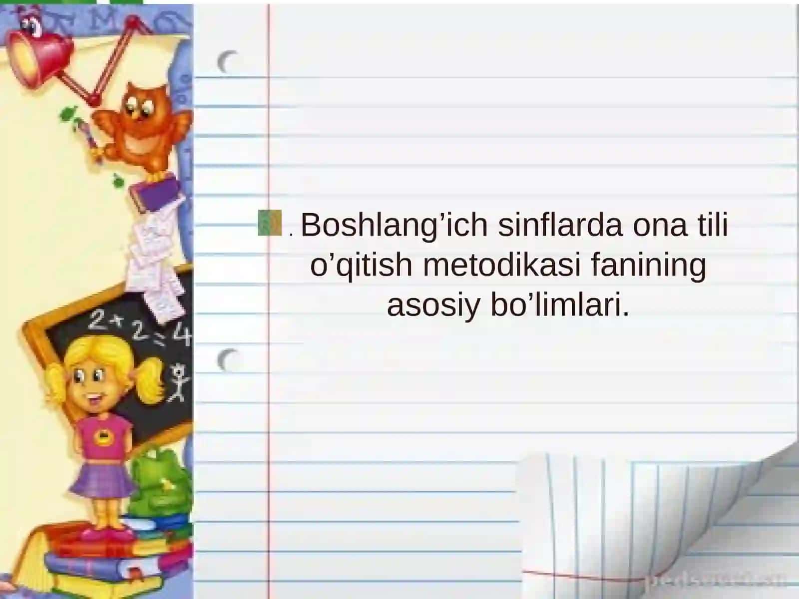 Boshlang`ich sinflardaona tilio’qitishtarixidan 3