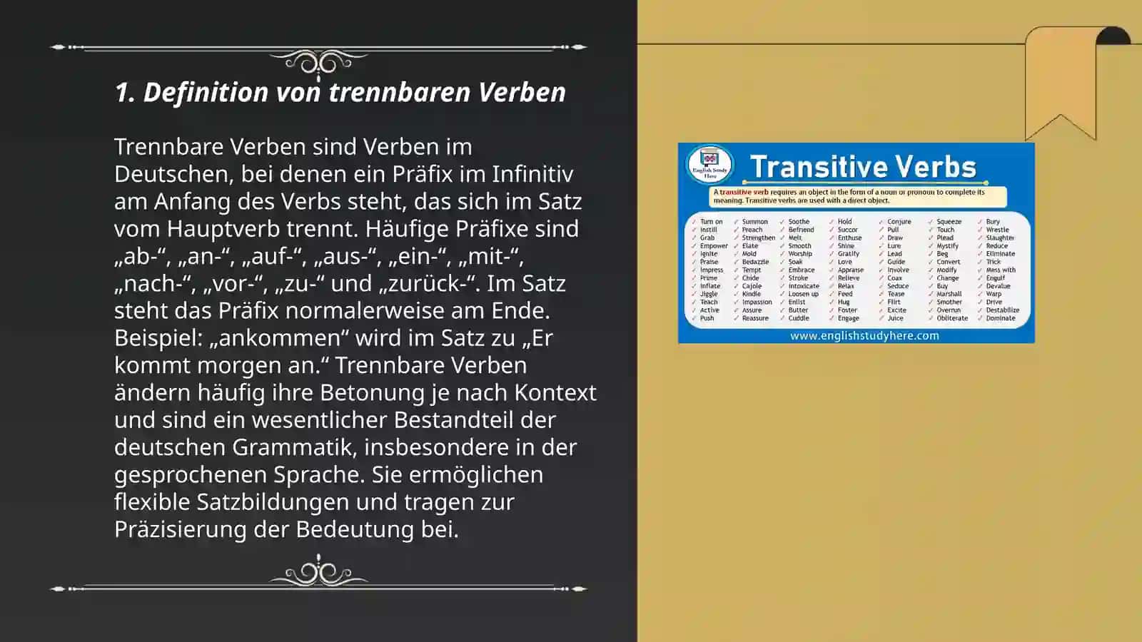 Trennbare und untrennbare verben 3