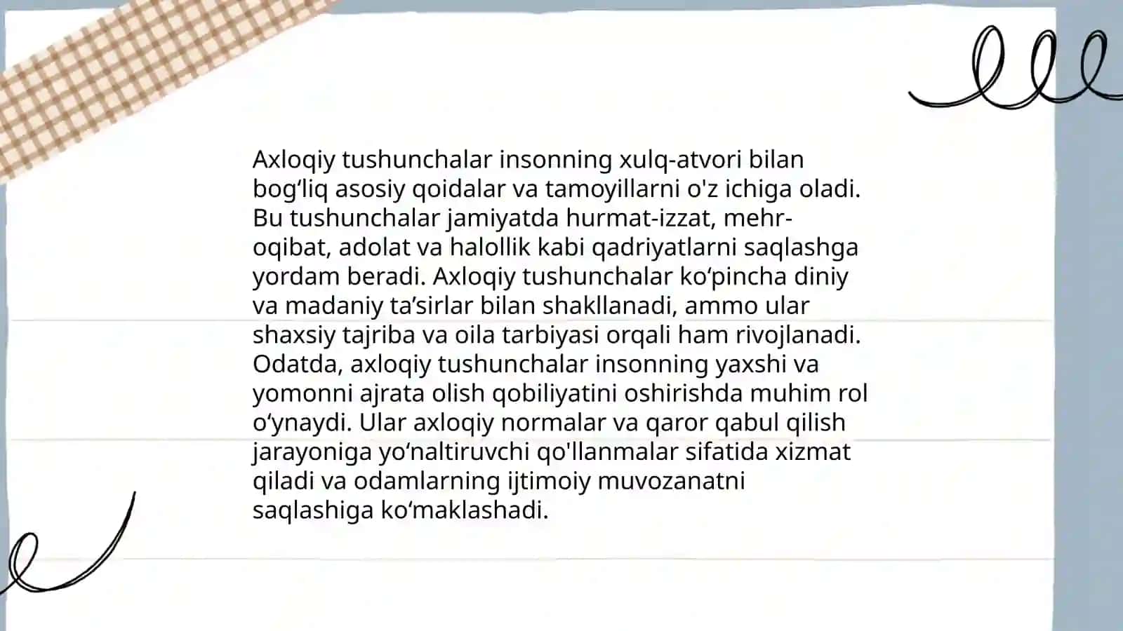 Axloqiy tushunchalar 3