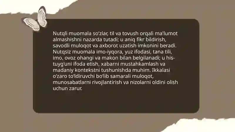 Nutqli va nutqsiz muomila 3