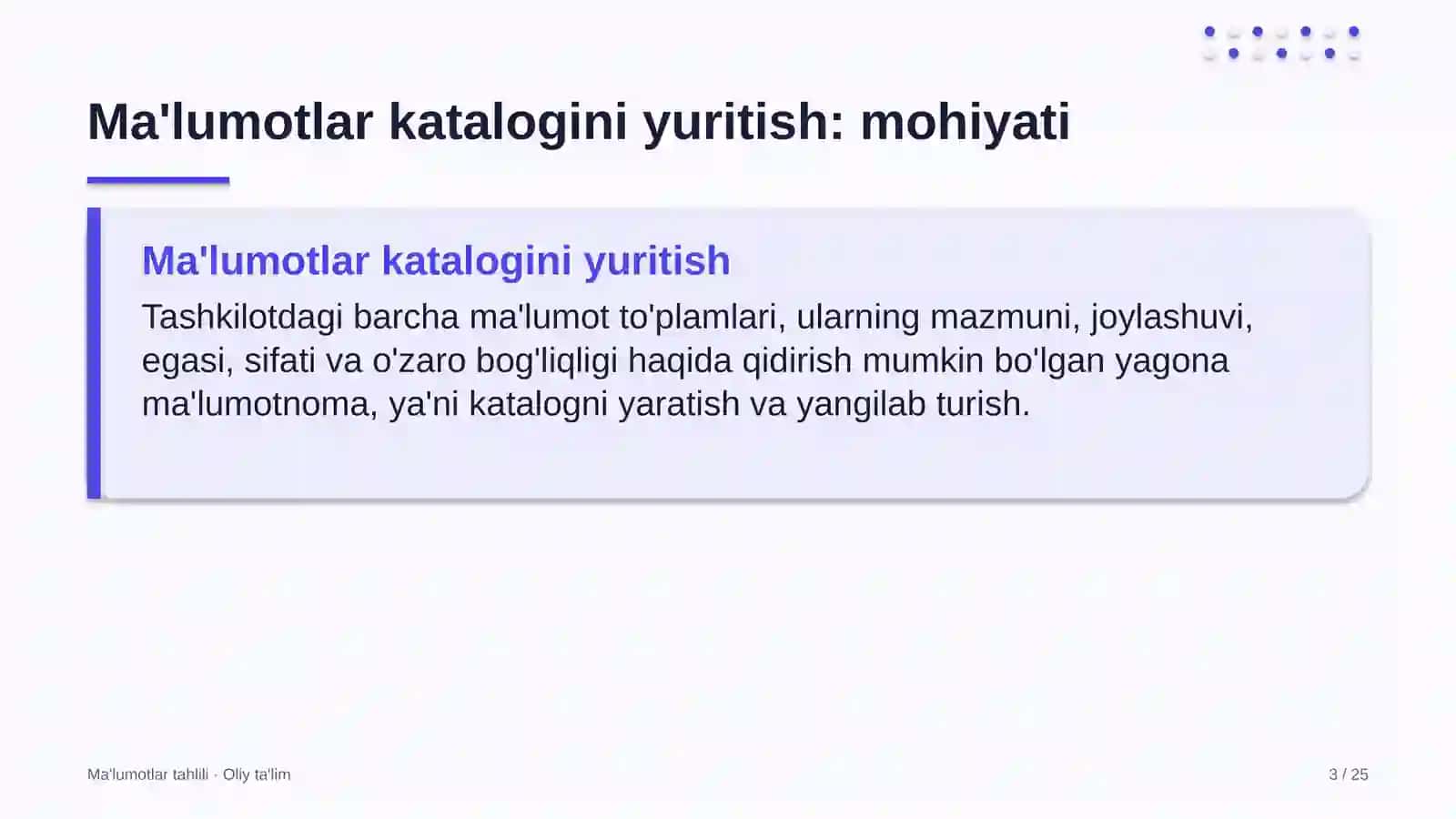 Vinochilik korxonalarida ma'lumotlar katalogini yuritish 3