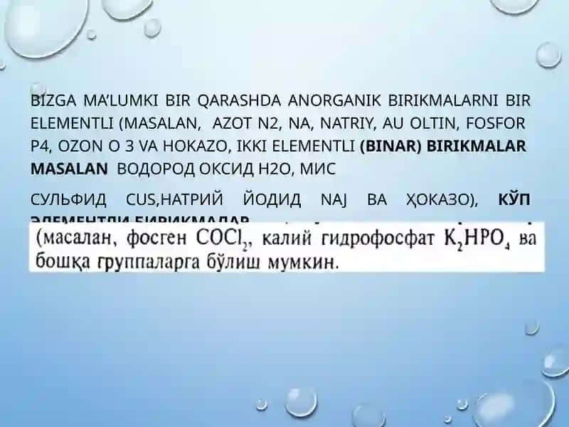 Anorganik birikmalar nomlanishi 3