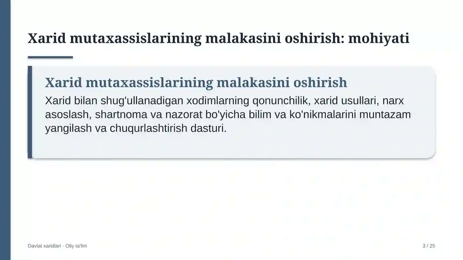 qurilishda xarid mutaxassislarining malakasini oshirish 5021 3