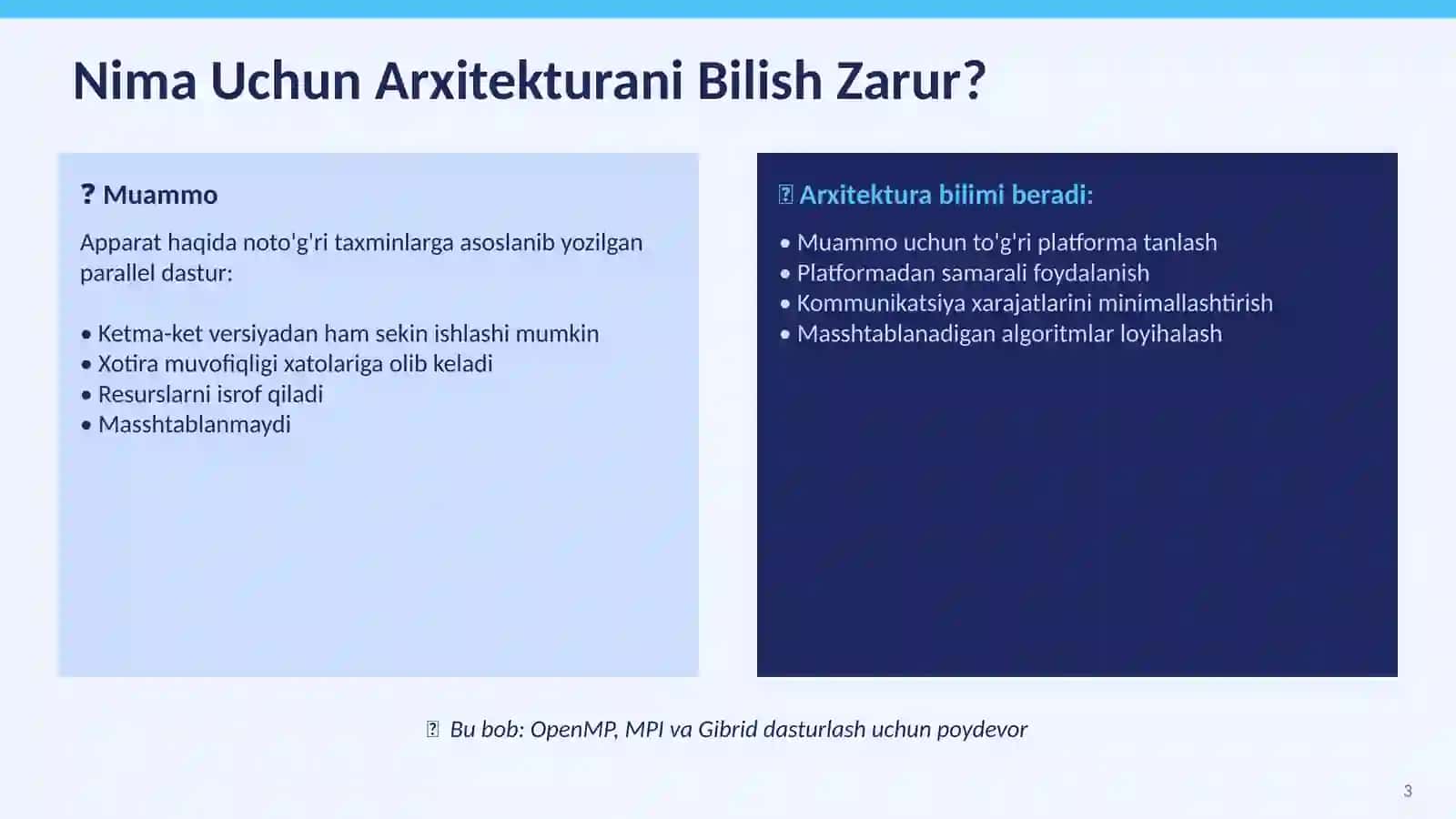 Parallel Hisoblash Asoslari 3