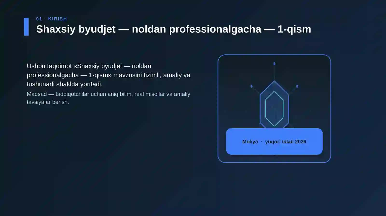 Shaxsiy byudjet — noldan professionalgacha — 1-qism 3
