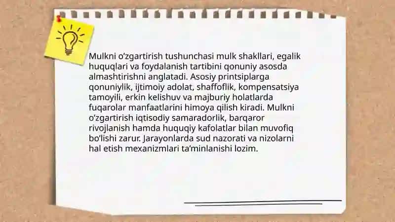 Mulkni o’zgartirish mexanizimlari 3