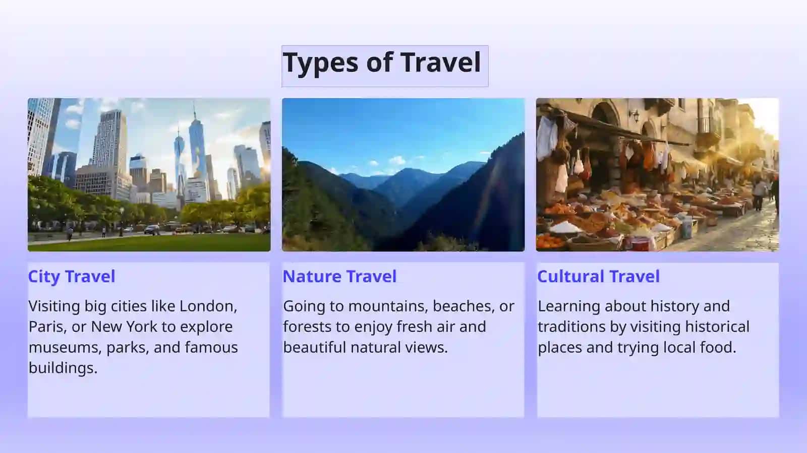 Talking About Travel Experiences 3