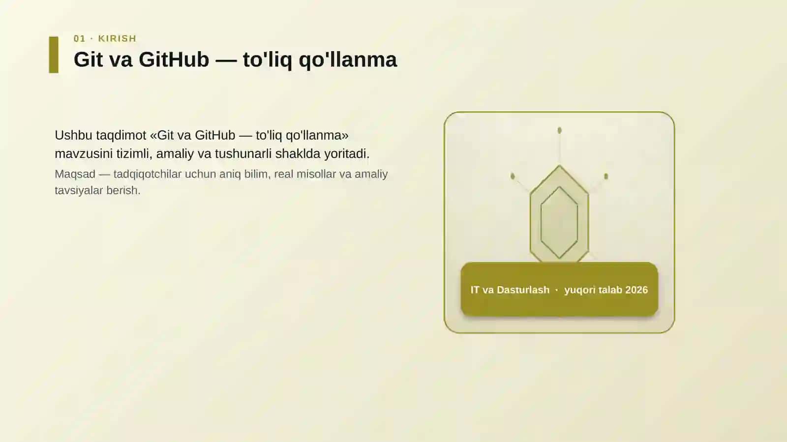 Git va GitHub — to'liq qo'llanma 3