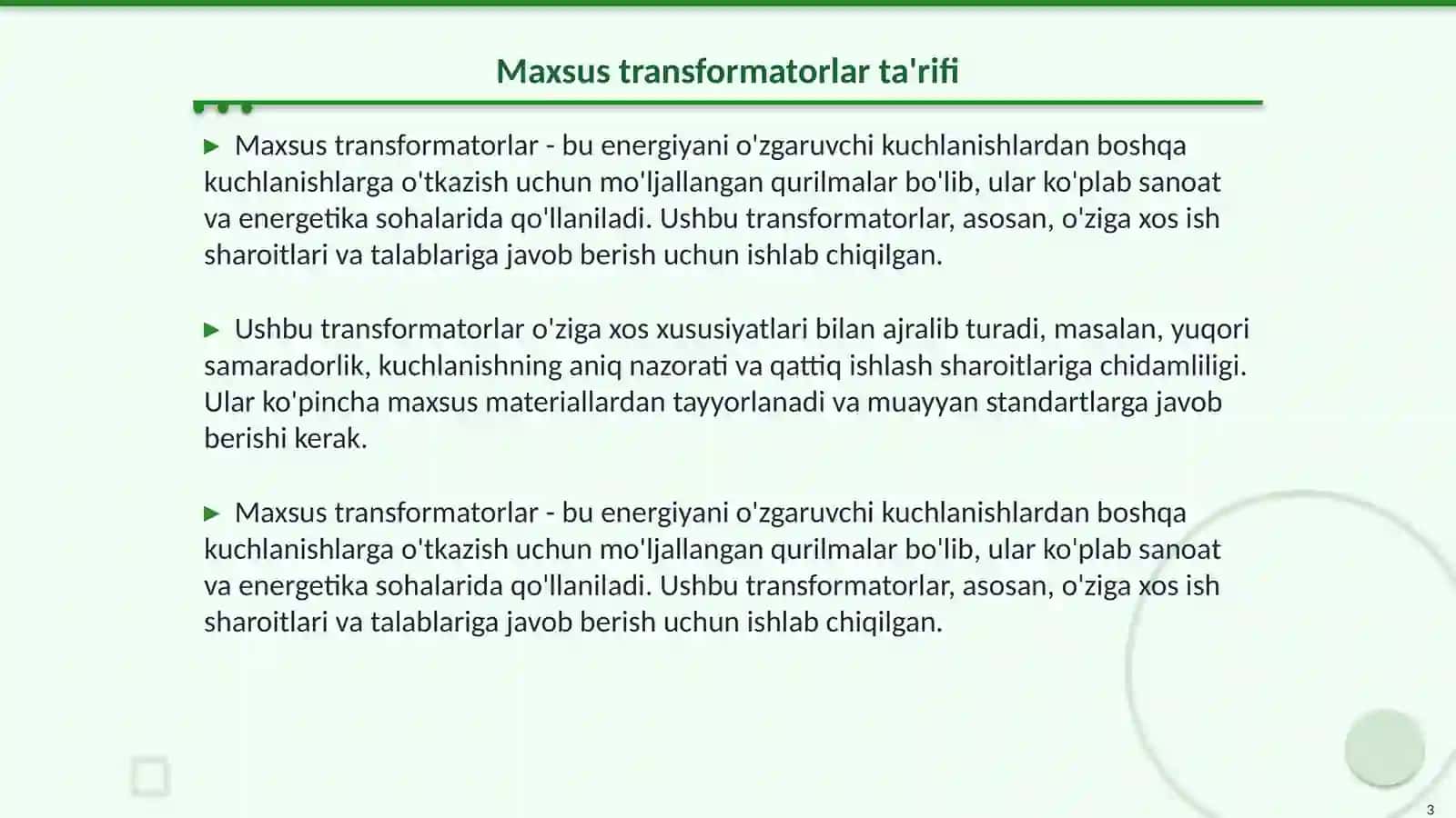 Maxsus transformatorlar 3