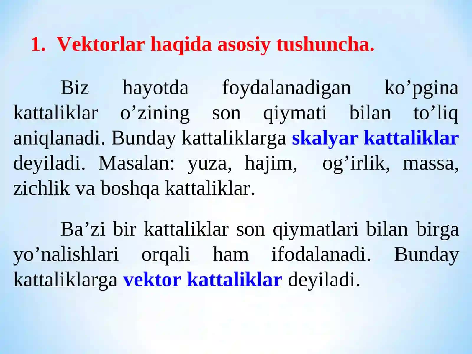 Vektorlar haqida 3