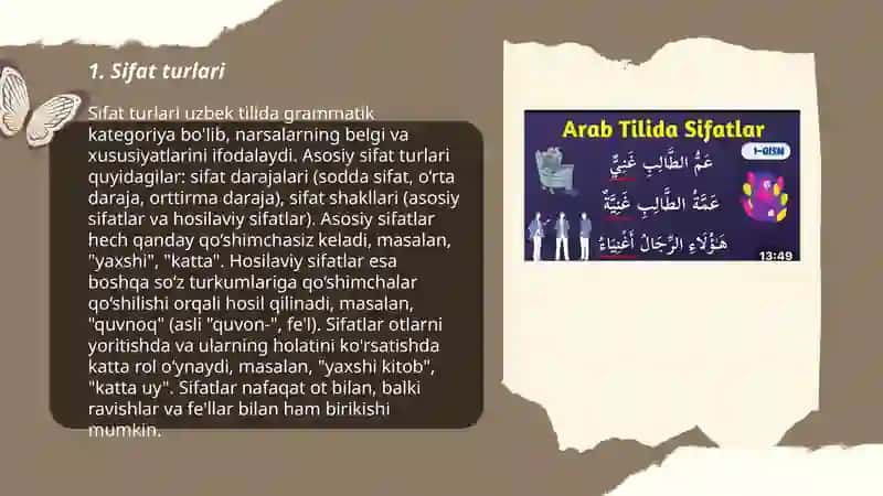 Sifat turlari 3