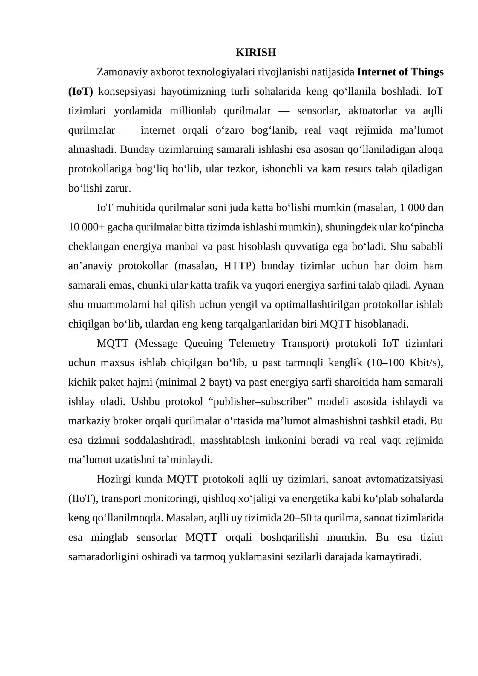 IoT tizimlarida MQTT protokoli 3