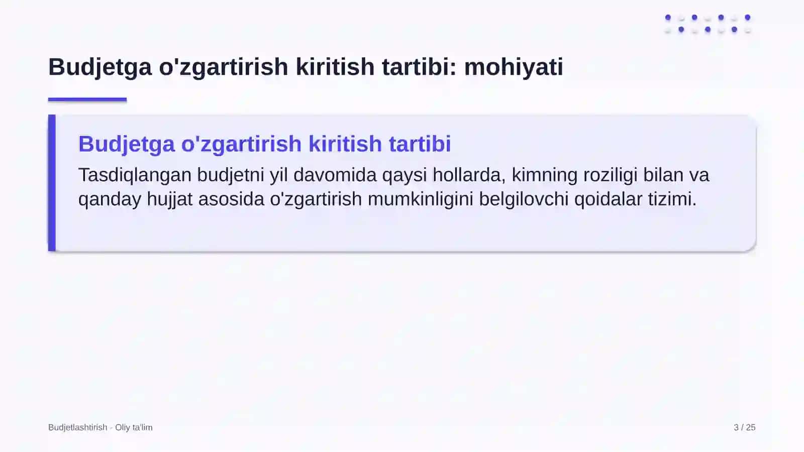 Brending agentliklarida budjetga o'zgartirish kiritish tartibini belgilash 3