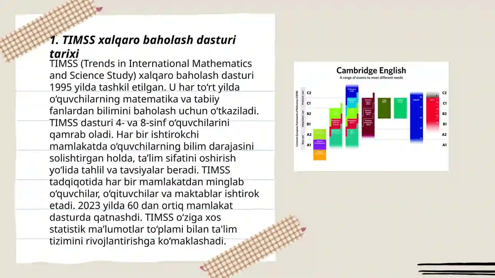 TIMSS xalqaro baholash dasturi 3